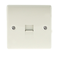 Cream Low Profile Telephone Master Socket