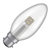 Crompton 3W LED Clear Classic Candle Bulb - Bayonet - Non-Dimmable