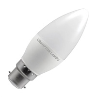 Crompton 5.5W Warm White LED Candle Bulb - Bayonet Cap