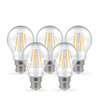 Crompton 5W Warm White Dimmable LED Decorative Filament GLS Bulb - Bayonet Cap - Pack of 5