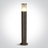 Cylinder Outdoor Bollard Light - Rust Brown