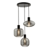 Dar Aiden 3 Light Cluster Pendant - Black