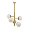 Dar Bombazine 5 Light Ceiling Pendant - Natural Brass