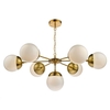 Dar Bombazine 7 Arm Ceiling Pendant Light - Natural Brass