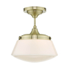 Dar Caden Semi-Flush Ceiling Light - Antique Brass