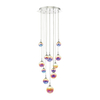Dar Cesario 12 Light LED Cluster Ceiling Pendant - Polished Chrome
