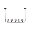 Dar Cradle 5 Light Bar Ceiling Pendant Light - Matt Black