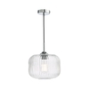 Dar Demarius Ceiling Pendant Light - Polished Chrome with Clear Glass