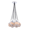 Dar Elpis 7 Light Glass Cluster Pendant - Polished Chrome