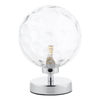 Dar Esben Table Lamp With Clear Dimpled Glass - Polished Chrome