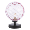 Dar Esben Table Lamp With Pink Dimpled Glass - Matt Black