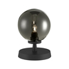 Dar Esben Touch Smoked Glass Table Lamp - Matt Black