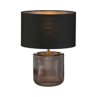 Dar Etan Glass Table Lamp - Purple with Black Shade