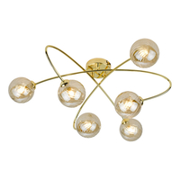 Dar Etta 6 Light Semi Flush - Gold