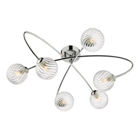 Dar Etta 6 Light Semi Flush - Polished Chrome