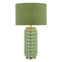 Dar Etzel Table Lamp With Shade - Green & Brass