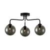 Dar Feya 3 Arm Semi-Flush Ceiling Light - Matt Black