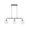 Dar Feya 3 Light Bar Ceiling Pendant Light - Matt Black