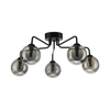 Dar Feya 5 Arm Semi-Flush Ceiling Light - Matt Black