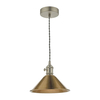 Dar Hadano Ceiling Pendant Light - Aged Brass