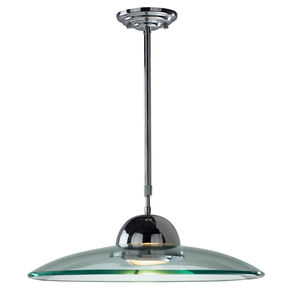 Dar Hemisphere Telescopic Ceiling Pendant Light - Polished Chrome