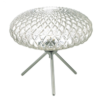 Dar Large Bibiana Glass Table Lamp - Clear