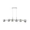 Dar Lysandra 6 Light Bar Ceiling Pendant Light - Polished Chrome
