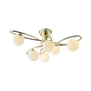 Dar Lysandra 6 Light Flush Ceiling Light - Polished Gold