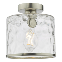 Dar Olsen Semi-Flush Ceiling Light - Satin Chrome