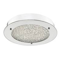 Dar Peta Crystal LED Flush Light - Polished Chrome