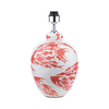 Dar Simone Ceramic Table Lamp Base Only - Red & White