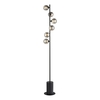 Dar Spiral 6 Light Floor Lamp With Smoked Glass - Matt Black