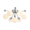 Dar Ursa 7 Light Flush Ceiling Light - Polished Chrome