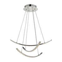 Dar Zancara 3 Arm LED Ceiling Pendant Light - Polished Chrome
