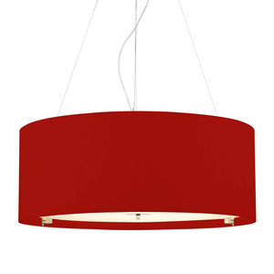 Dar Zaragoza 6 Light Red Ceiling Pendant Light - 900mm Red