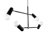 DFTP Manhattan 4 Light Ceiling Pendant - Black