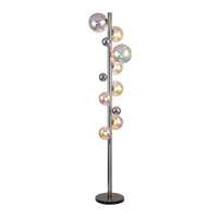 Discovery Astronomer 8 Light Floor Lamp - Polished Chrome with Iridescent Glass