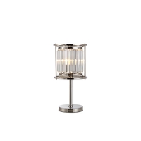 Discovery Wichita Table Lamp - Polished Nickel with Clear Glass Shade