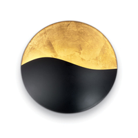 Dom Flush Wall Light - Black and Gold
