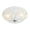 Dots Glass Flush Ceiling Light - White