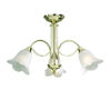 Doublet 3 Light Semi-Flush - Polished Brass