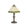 Dresden 1 Light Curved Table Lamp With 30cm Tiffany Shade - Green