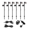 EasyFit 12v Garden Lights - Bamboo LED Garden Spotlight Post Kit - 6 Lights