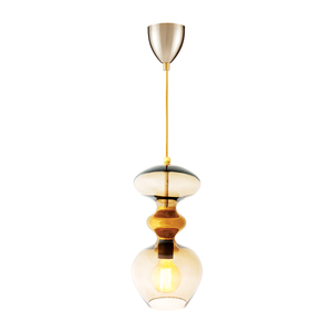 Ebb & Flow Futura Glass Ceiling Pendant Light - Golden Smoke