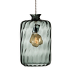 Ebb & Flow Pillar Glass Ceiling Pendant Light - Smokey Grey