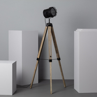 Edit Boes Floor Tripod Lamp - Black & Wood