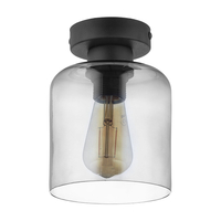Edit Cask Glass Semi-Flush Ceiling Light - Black