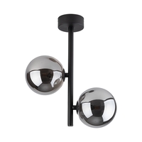 Edit Estera 2 Light Semi-Flush Ceiling Light - Black