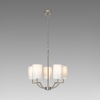 Edit Freya 5 Arm Ceiling Pendant Light - Satin Nickel