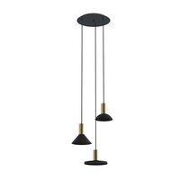 Edit Hermanos 3 Light Cascade Ceiling Pendant - Black
